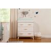 Scoot 3-Drawer Changer Dresser with Removable Changing Tray, White/Washed Natural - Dressers - 6