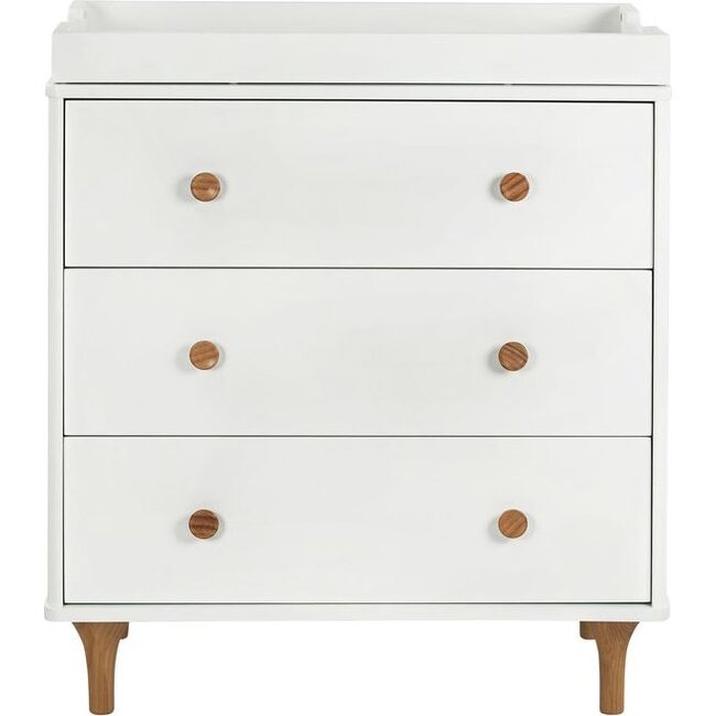 Lolly 3-Drawer Changer Dresser with Removable Changing Tray, White - Dressers - 1