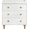 Lolly 3-Drawer Changer Dresser with Removable Changing Tray, White - Dressers - 1 - thumbnail