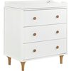 Lolly 3-Drawer Changer Dresser with Removable Changing Tray, White - Dressers - 2