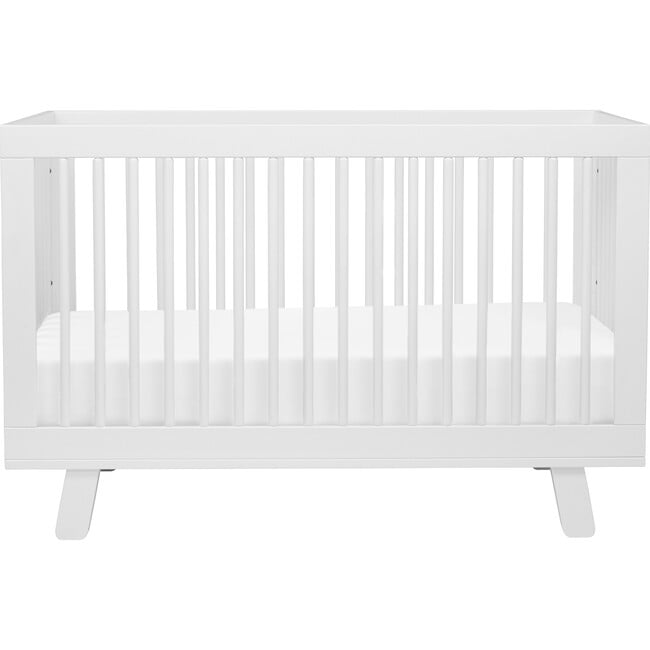 Hudson 3-in-1 Convertible Crib with Toddler Bed Conversion Kit, White - Cribs - 1