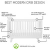 Hudson 3-in-1 Convertible Crib with Toddler Bed Conversion Kit, Grey/White - Cribs - 4 - thumbnail