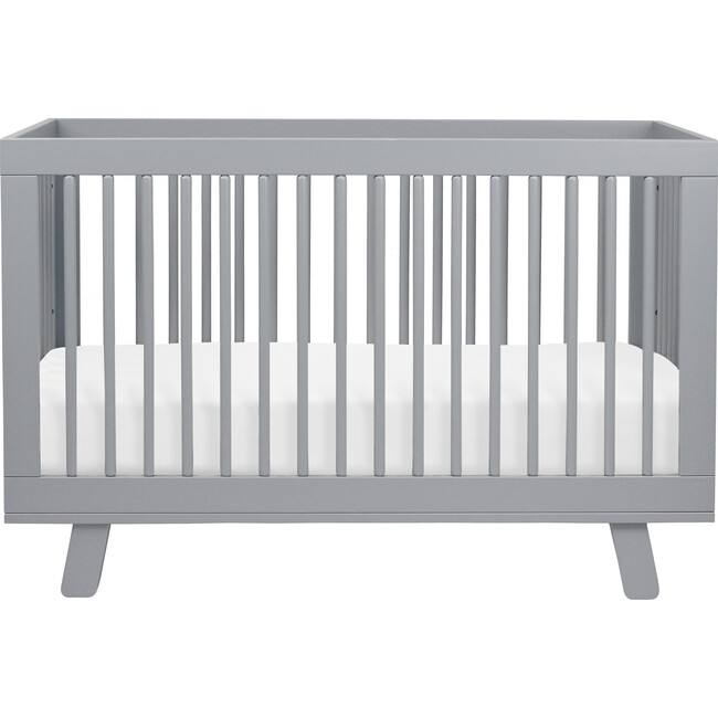 Hudson 3-in-1 Convertible Crib with Toddler Bed Conversion Kit, Grey