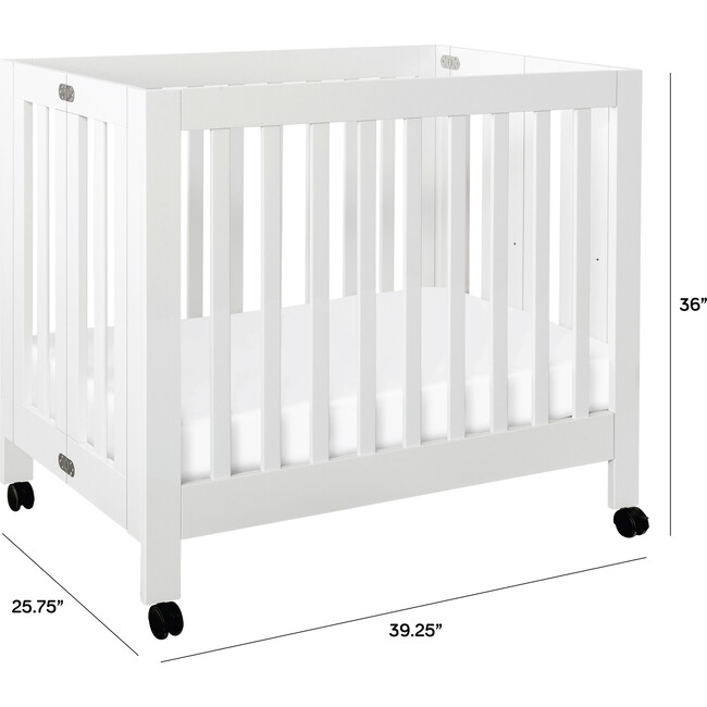 Origami Mini Crib, White - Cribs - 11