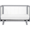 Hudson 3-in-1 Convertible Crib with Toddler Bed Conversion Kit, Grey/White - Cribs - 7 - thumbnail
