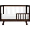 Hudson 3-in-1 Convertible Crib with Toddler Bed Conversion Kit, Espresso/White - Cribs - 5