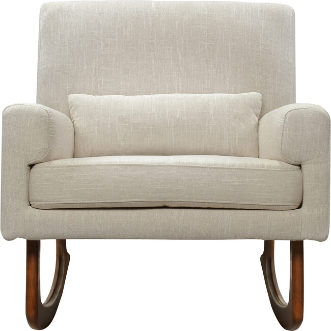 Sleepytime Rocker, Oatmeal with Walnut Legs - Nursery Chairs - 1