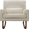 Sleepytime Rocker, Oatmeal with Walnut Legs - Nursery Chairs - 1 - thumbnail