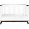 Scoot 3-in-1 Convertible Crib With Toddler Bed Conversion Kit, White/Walnut - Cribs - 5