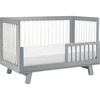 Hudson 3-in-1 Convertible Crib with Toddler Bed Conversion Kit, Grey/White - Cribs - 9