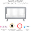 Hudson 3-in-1 Convertible Crib with Toddler Bed Conversion Kit, Grey/White - Cribs - 10