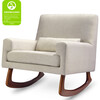 Sleepytime Rocker, Oatmeal with Walnut Legs - Nursery Chairs - 7