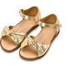 Margo Bow Sandal, Gold - Sandals - 2 - thumbnail