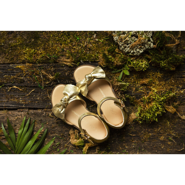 Margo Bow Sandal, Gold - Sandals - 3