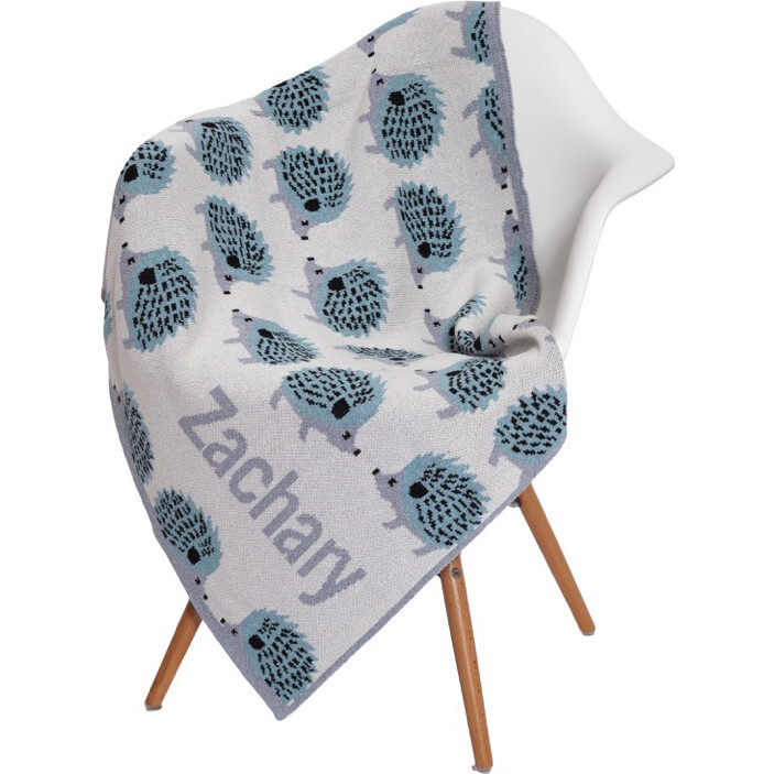 Monogrammed Hedgehog Baby Blanket, Pond - Throws - 1