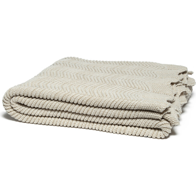 Pointelle Throw, Flax - in2green Blankets & Quilts | Maisonette