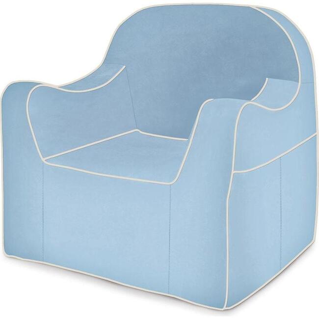 Monogrammable Reader Chair, Light Blue - Kids Seating - 1