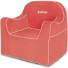 Monogrammable Reader Chair, Coral - Kids Seating - 2 - thumbnail