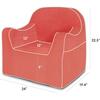 Monogrammable Reader Chair, Coral - Kids Seating - 3