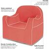 Monogrammable Reader Chair, Coral - Kids Seating - 5 - thumbnail