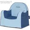 Monogrammable Little Reader Toddler Chair, Two Tone Blue - Kids Seating - 2