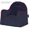 Monogrammable Little Reader Toddler Chair, Navy with Red Piping - Kids Seating - 2
