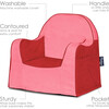 Monogrammable Little Reader Toddler Chair, Two Tone Red - Kids Seating - 3