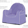 Monogrammable Little Reader Chair, Light Purple - Kids Seating - 3