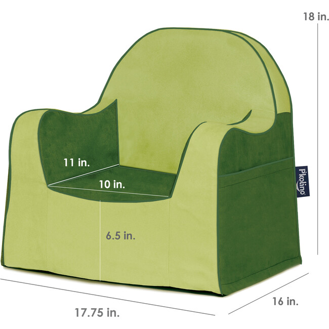 Monogrammable Little Reader Toddler Chair, Two Tone Green - Kids Seating - 4