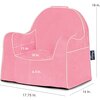 Monogrammable Little Reader Chair, Light Pink with White Piping - Kids Seating - 3
