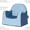 Monogrammable Little Reader Toddler Chair, Two Tone Blue - Kids Seating - 3