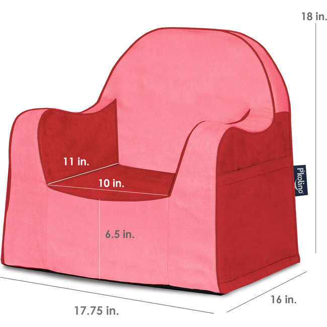 Monogrammable Little Reader Toddler Chair, Two Tone Red - Kids Seating - 4