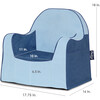 Monogrammable Little Reader Toddler Chair, Two Tone Blue - Kids Seating - 4