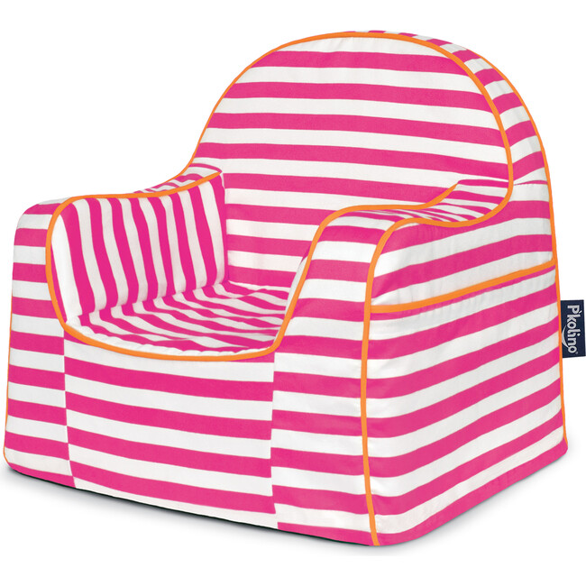 Monogrammable Little Reader Chair, Stripes Pink