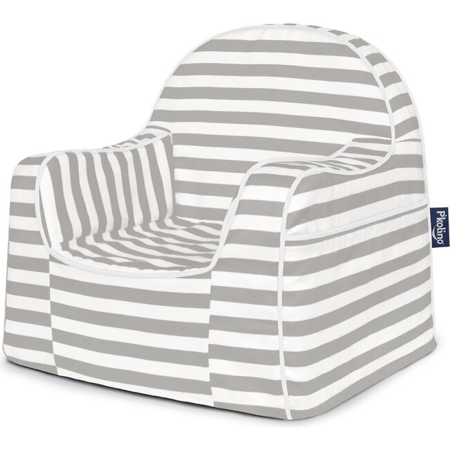 Monogrammable Little Reader Toddler Chair, Grey Stripe