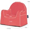 Monogrammable Little Reader Chair, Coral with White Piping - Kids Seating - 3
