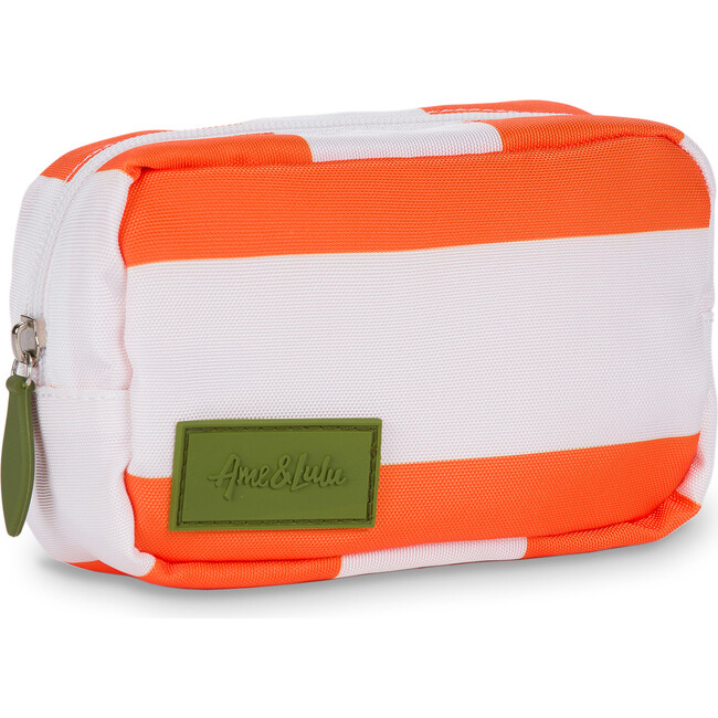 Striped Mini Pouch, Orange - Bags - 1