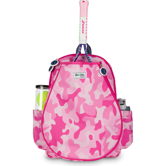 Little Love Tennis Backpack, Pink Camo - Backpacks - 1