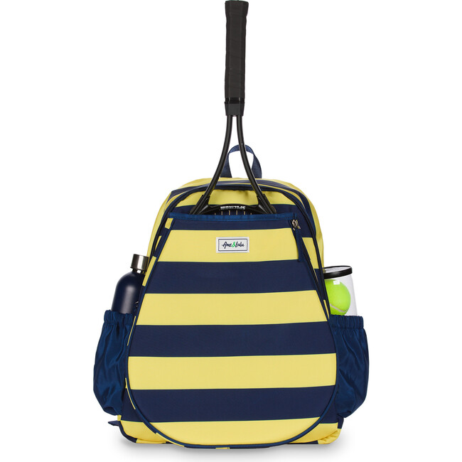 Happy Game On Tennis Backpack, Yellow - Backpacks - 1