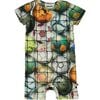 Footballs Bodysuit, Green - Bodysuits - 1 - thumbnail