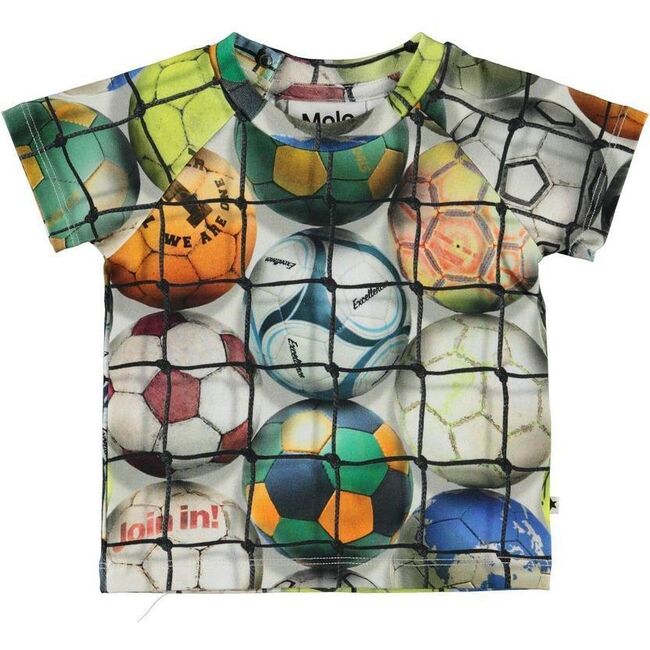 Footballs T-Shirt, Gray - Tees - 1