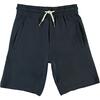 Blue Summer Sweat Shorts, Navy - Shorts - 1 - thumbnail