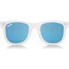 Polarized Sunglasses, White with Sky Blue - Sunglasses - 1 - thumbnail