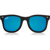 Polarized Sunglasses, Black with Ocean Blue - Sunglasses - 1 - thumbnail