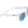 Polarized Sunglasses, White with Sky Blue - Sunglasses - 3