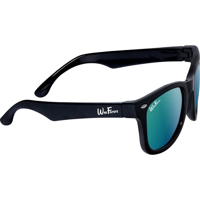 WeeFarers® Polarized Sunglasses, Black with Sea Green - Sunglasses - 3