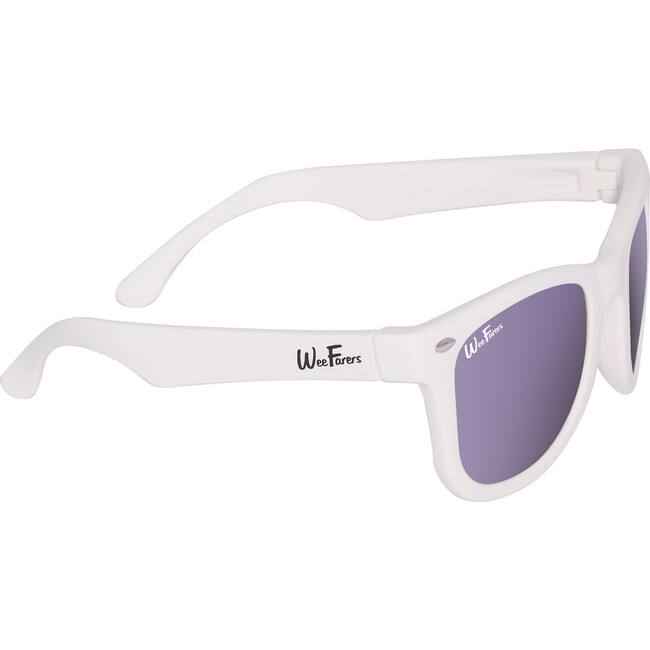 Polarized Sunglasses, White with Purple