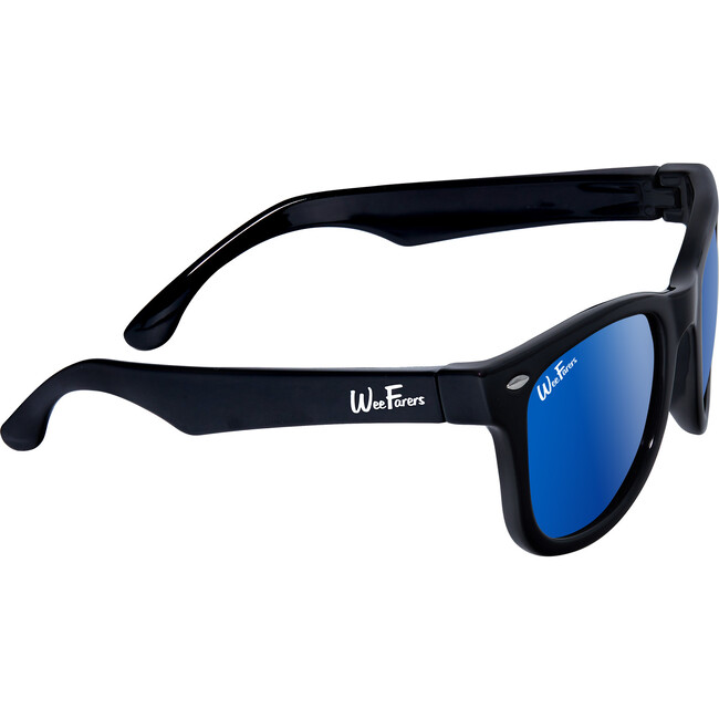 Polarized Sunglasses, Black with Ocean Blue