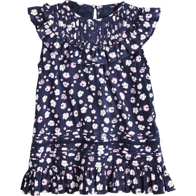 Anna Dress, Mini Pansy Print - Blouses - 1