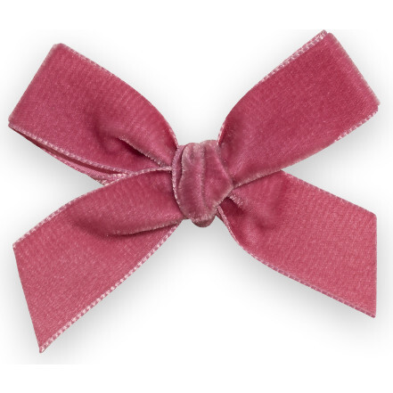 Velvet Bow Headband, Pink Rose - Hair Accessories - 1